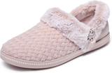 SKECHERS Womens Cozy Campfire Fur Button Slipper Shoes