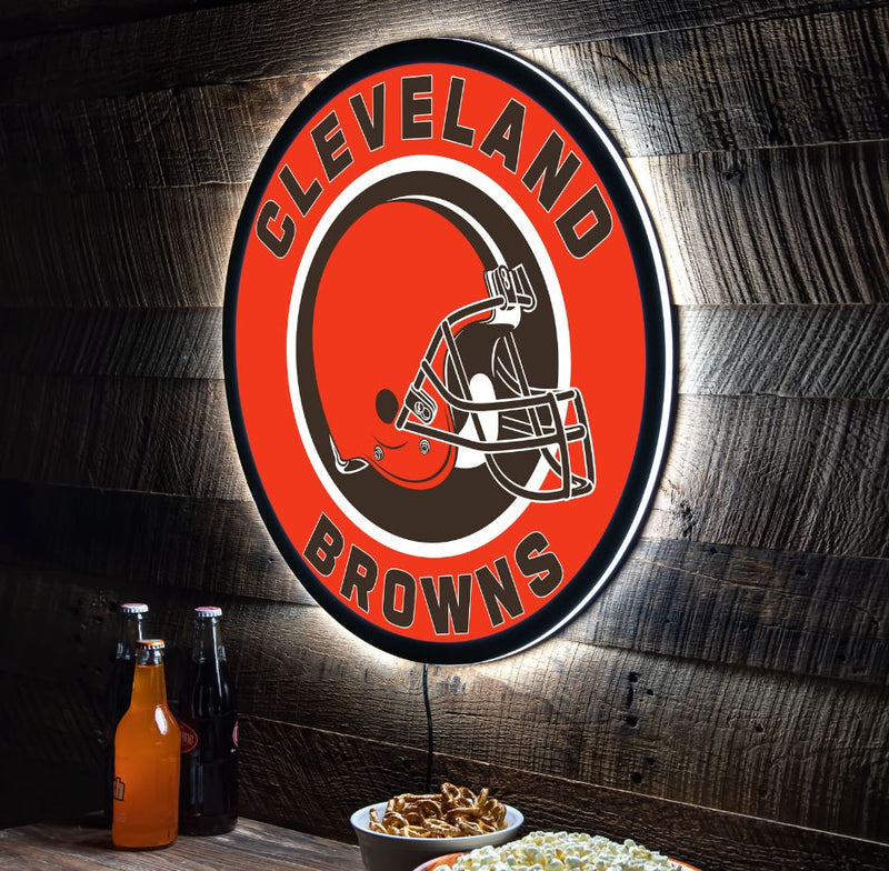 Evergreen Cleveland Browns Round 23" LED Lighted Sign