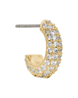 Kate Spade Tiny Twinkles Pave Trio Huggies - Gold Plated