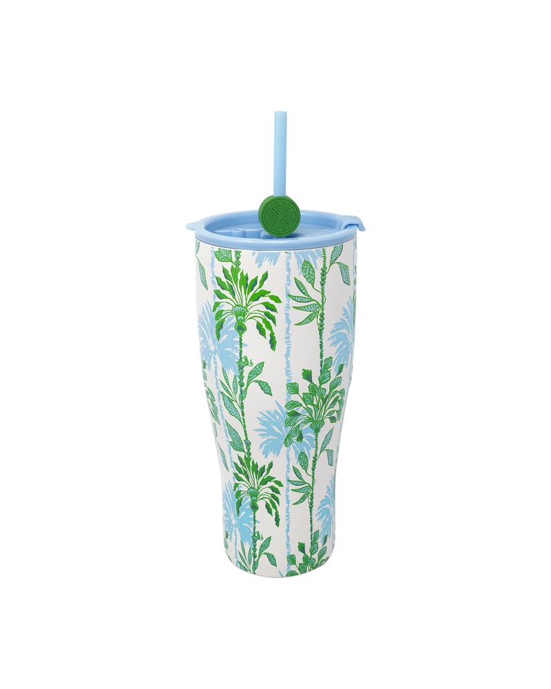 Lilly Pulitzer Stainless Steel Tumbler With Straw
