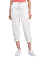 Nautica Womens Cotton Roll-Tab Utility Pants