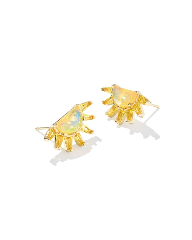 Kendra Scott Samantha Gold-Plated Sun Stud Earrings