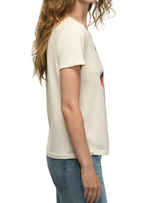 Lucky Brand Womens Coca Cola Santa Classic Crew Short Sleeve T-Shirt
