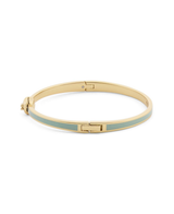 COACH Light Green Signature C Heart Enamel Bangle Bracelet