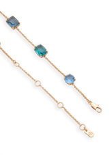 Lauren Ralph Lauren Gold-Tone Blue Multi Stone Y Necklace