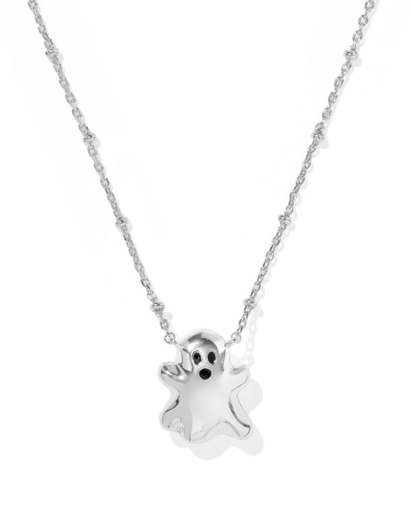 Kendra Scott Reversible Silver Ghost Pendant Necklace