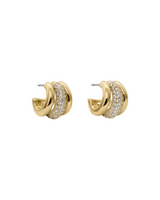 Kate Spade Tiny Twinkles Pave Trio Huggies - Gold Plated
