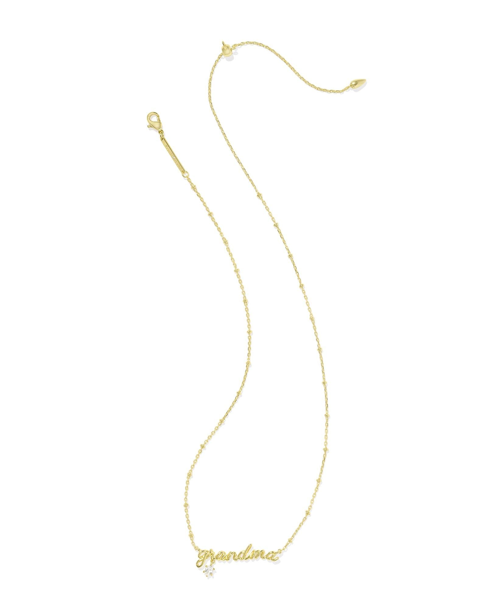 Kendra Scott Grandma Crystal Short Pendant Necklace - Gold-Plated