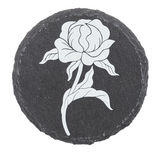 Ganz Black & White Fleur Coaster Set - 4-Piece