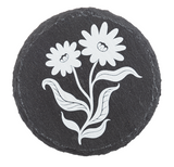 Ganz Black & White Fleur Coaster Set - 4-Piece