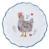 Ganz Watercolor Chicken Plate Set - 4-Piece