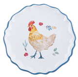 Ganz Watercolor Chicken Plate Set - 4-Piece