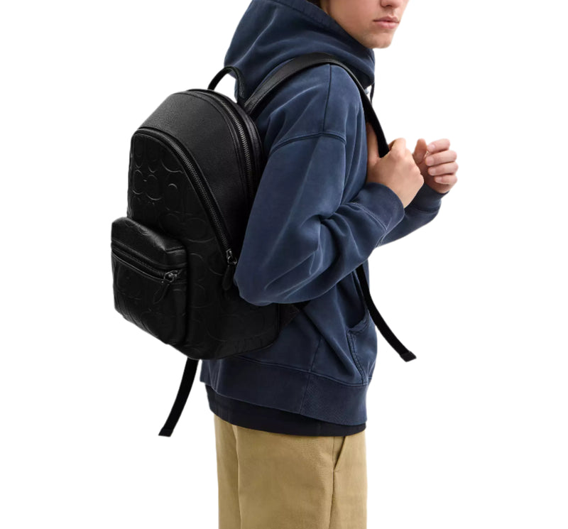 academy travel backpack coach Coach Maxi Signature Leather Charter Backpack – ShopCGX