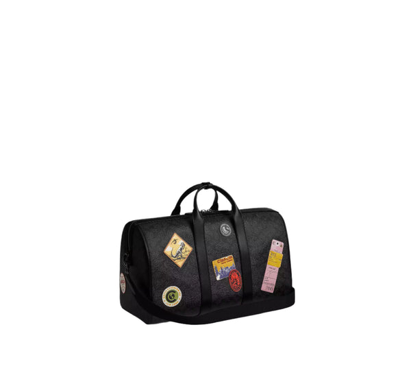 Coach Signature Canvas Gotham 45 Duffle Bag with Patches