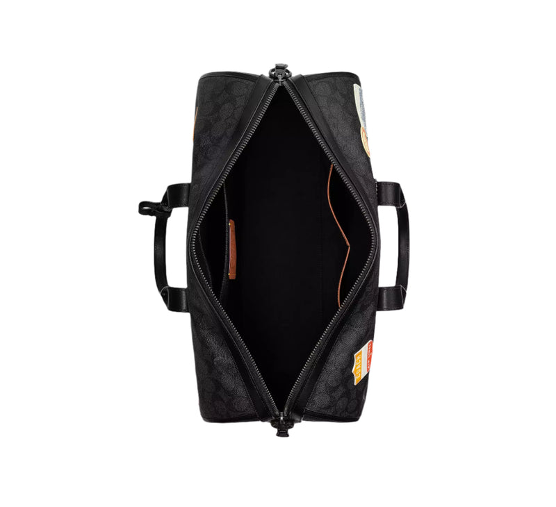 Coach Signature Canvas Gotham 45 Duffle Bag with Patches