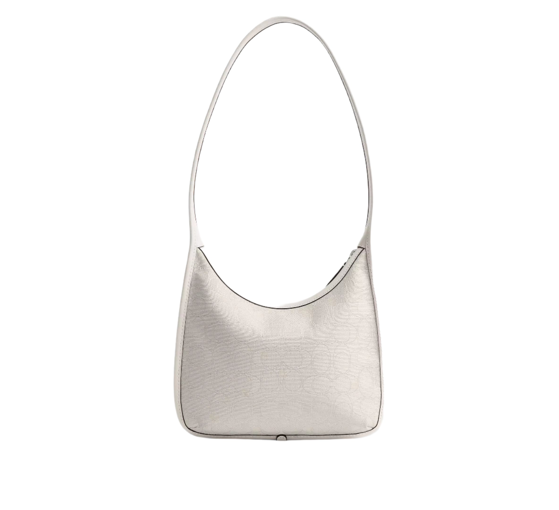 Coach Signature Jacquard Curve Zip Shoulder Handbag