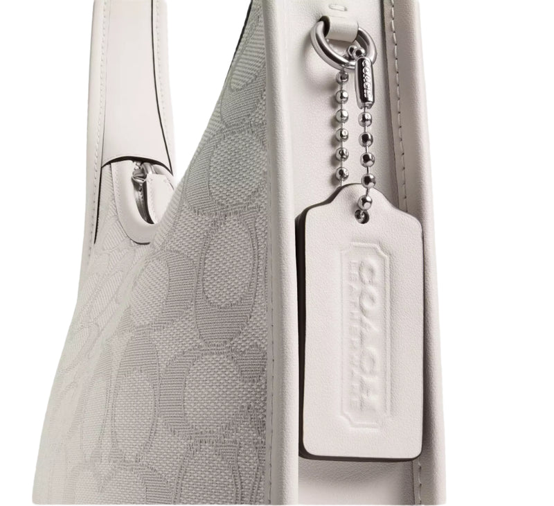 Coach Signature Jacquard Curve Zip Shoulder Handbag