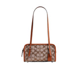 Coach Crystal Signature Jacquard Swing Zip 20 Shoulder Handbag