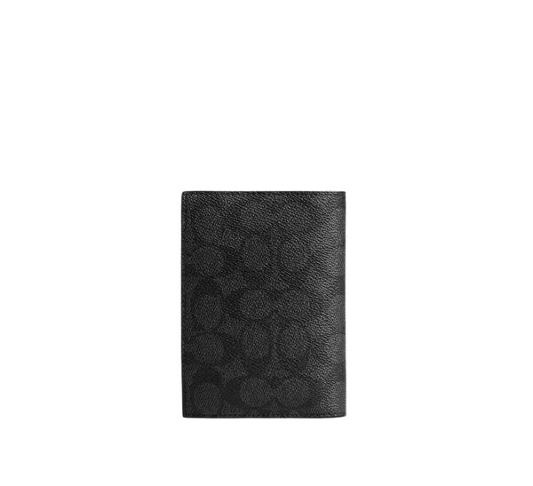 Coach Signature Canvas Passport Case With Patches