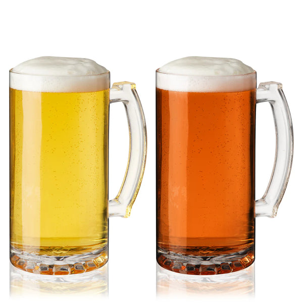 True Extra Large Glass Beer Stein - Set Of 2
