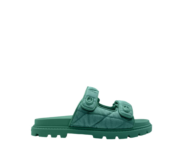 Coach Womens Sculpted C Double Band Quilted Sandals