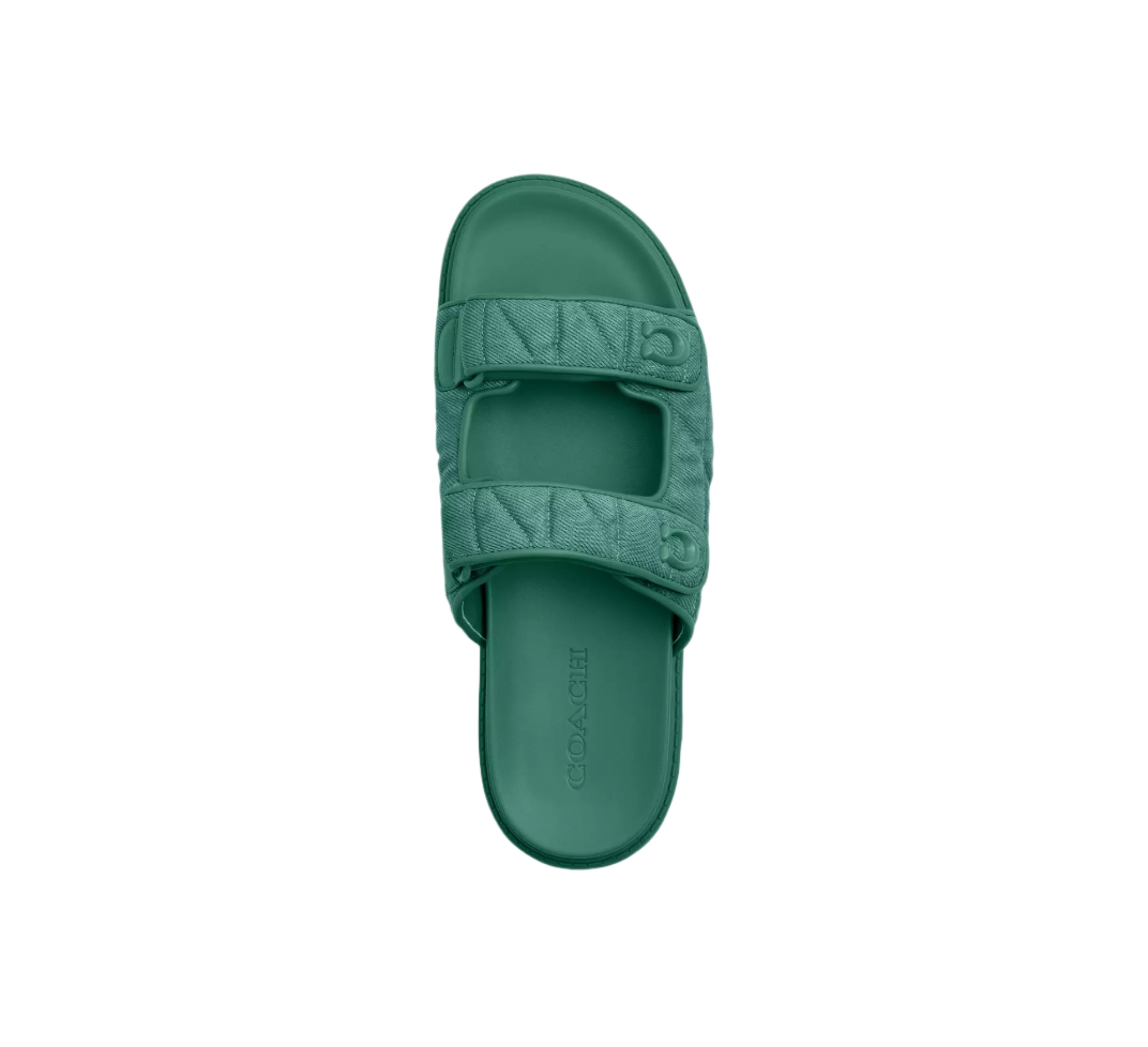 Coach Womens Sculpted C Double Band Quilted Sandals