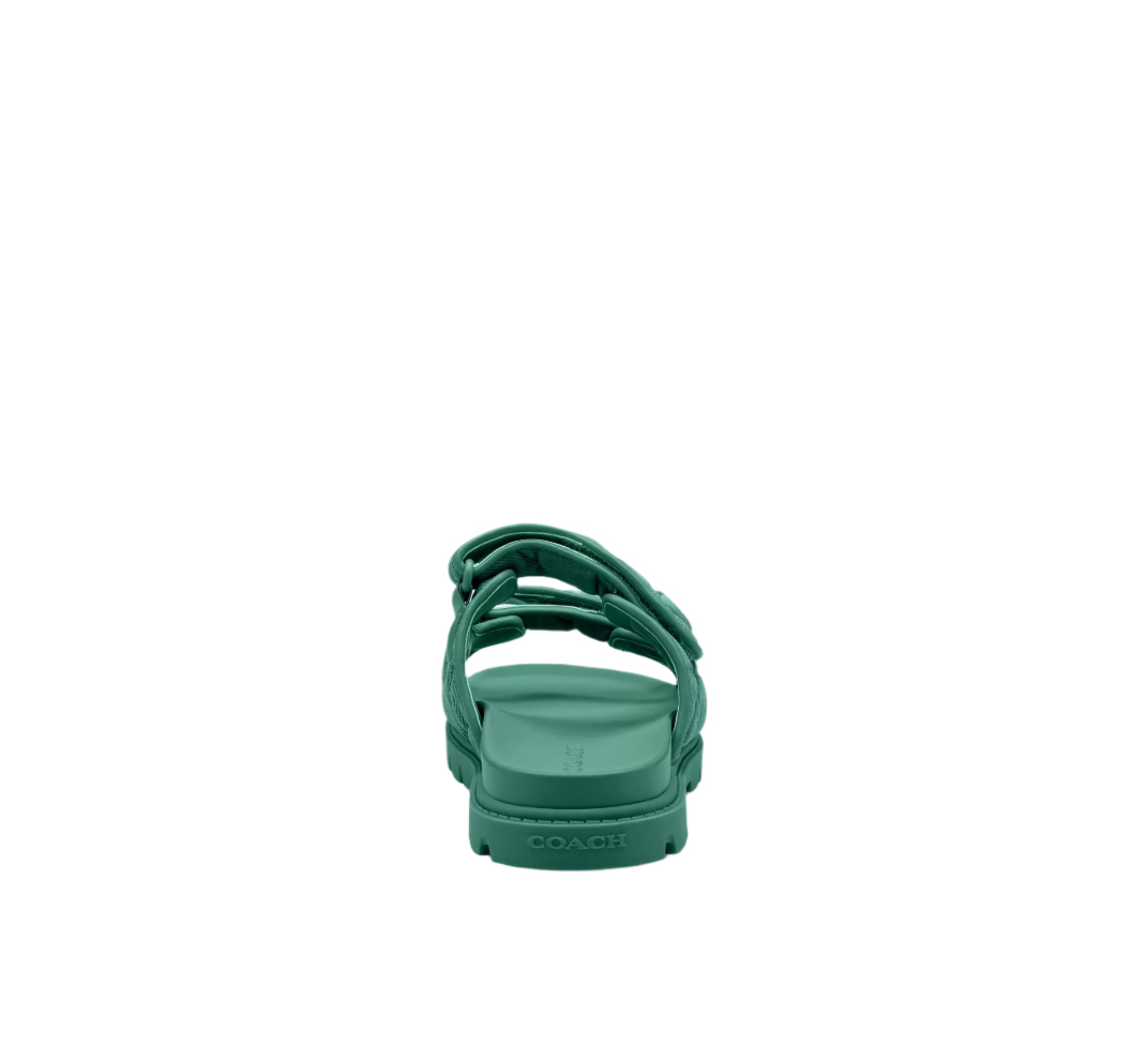 Coach Womens Sculpted C Double Band Quilted Sandals