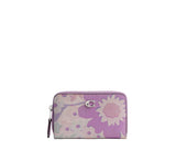 Coach Floral Print Essential Small Zip Around Card Case Wallet