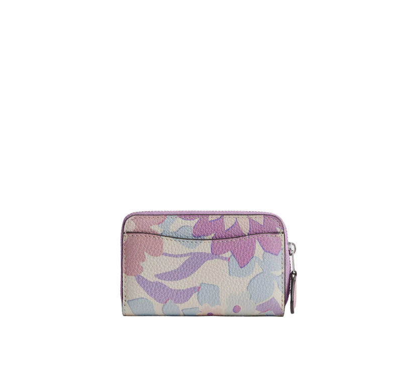 Coach Floral Print Essential Small Zip Around Card Case Wallet
