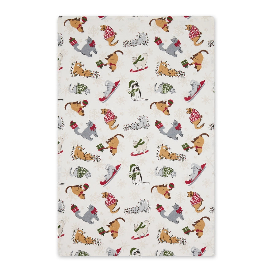 Design Imports Meowy Christmas Dishtowel Set - 2 pc