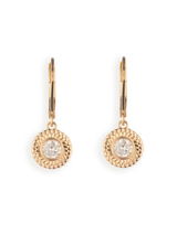 Lauren Ralph Lauren Gold-Tone Huggie Cubic Zirconia Drop Earrings