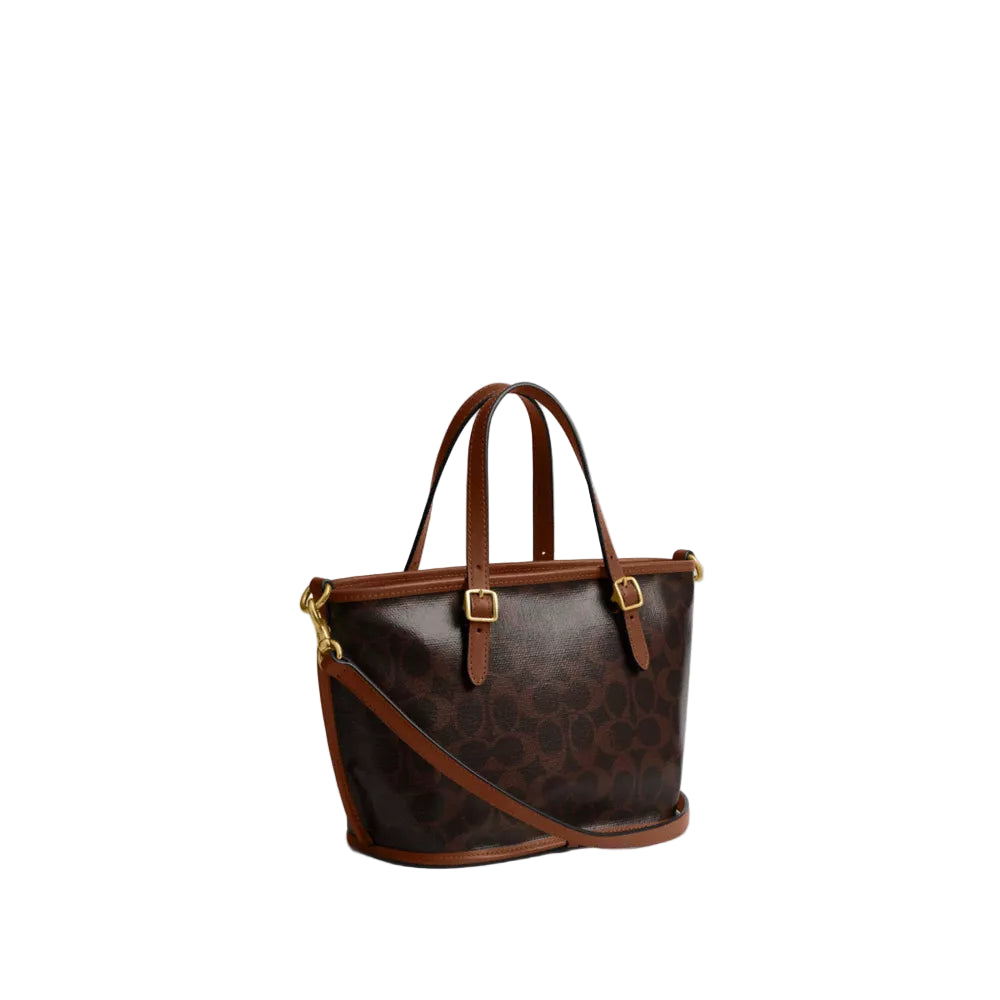 夏崩レ、片想イ。  COACHジッパー付ブラウンレザートートバッグ コーチ COACH バッグ トートバッグ ノーストート CR664 B4CBD
