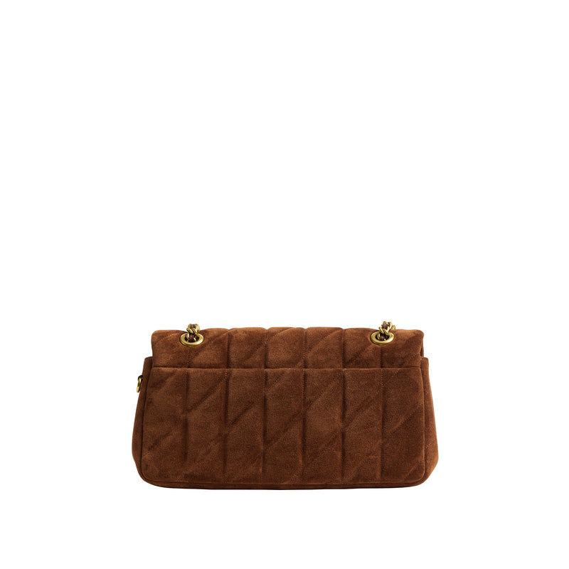 Coach Quilted Suede Tabby 26 Shoulder Handbag