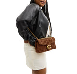 Coach Quilted Suede Tabby 26 Shoulder Handbag