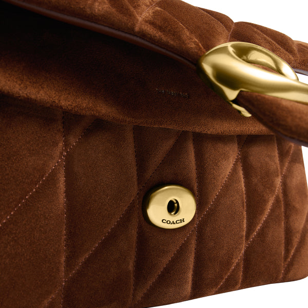 Coach Quilted Suede Tabby 26 Shoulder Handbag