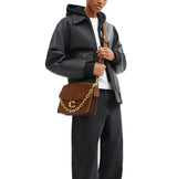 Coach Suede Chain Tabby 30 Shoulder Handbag