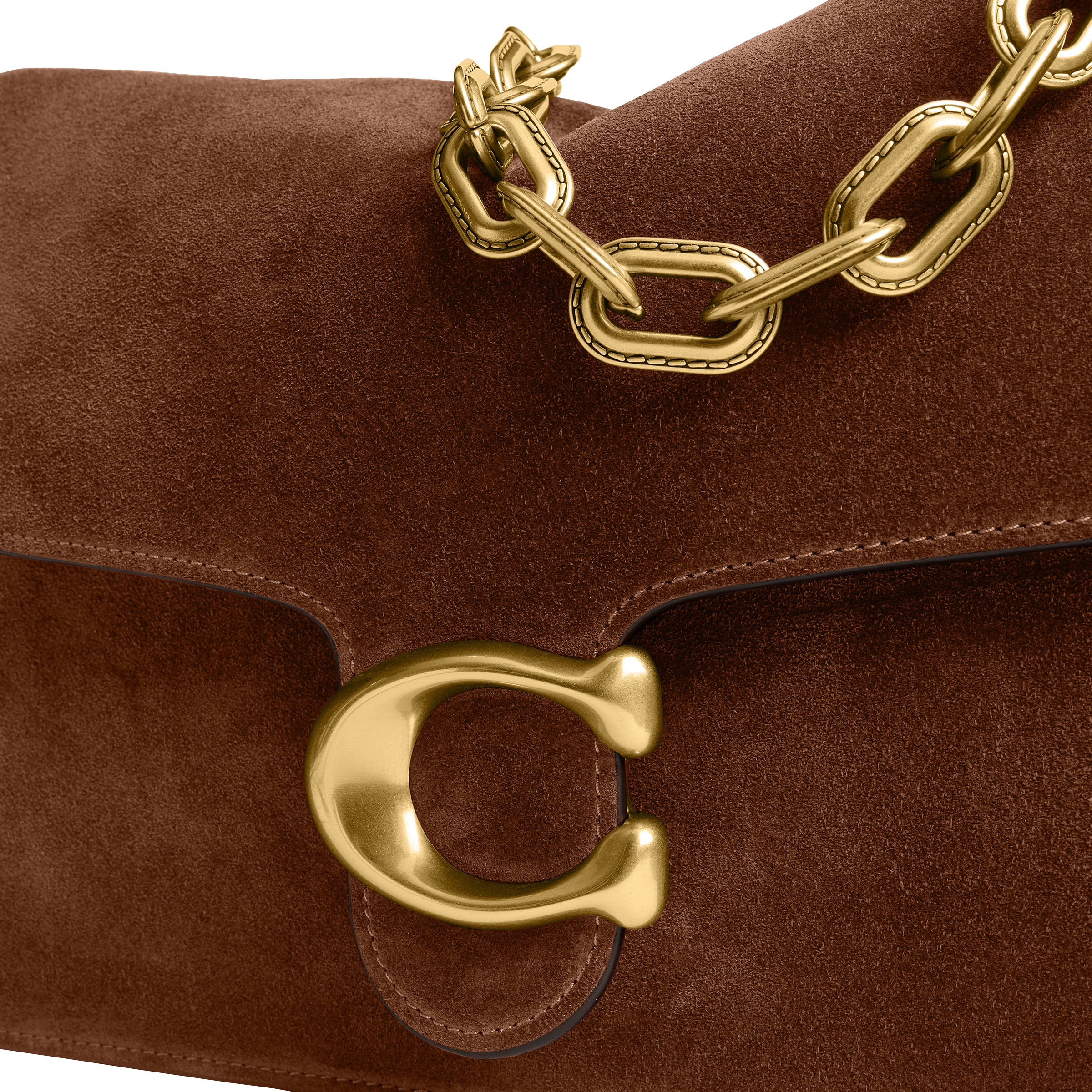 Coach Suede Chain Tabby 30 Shoulder Handbag