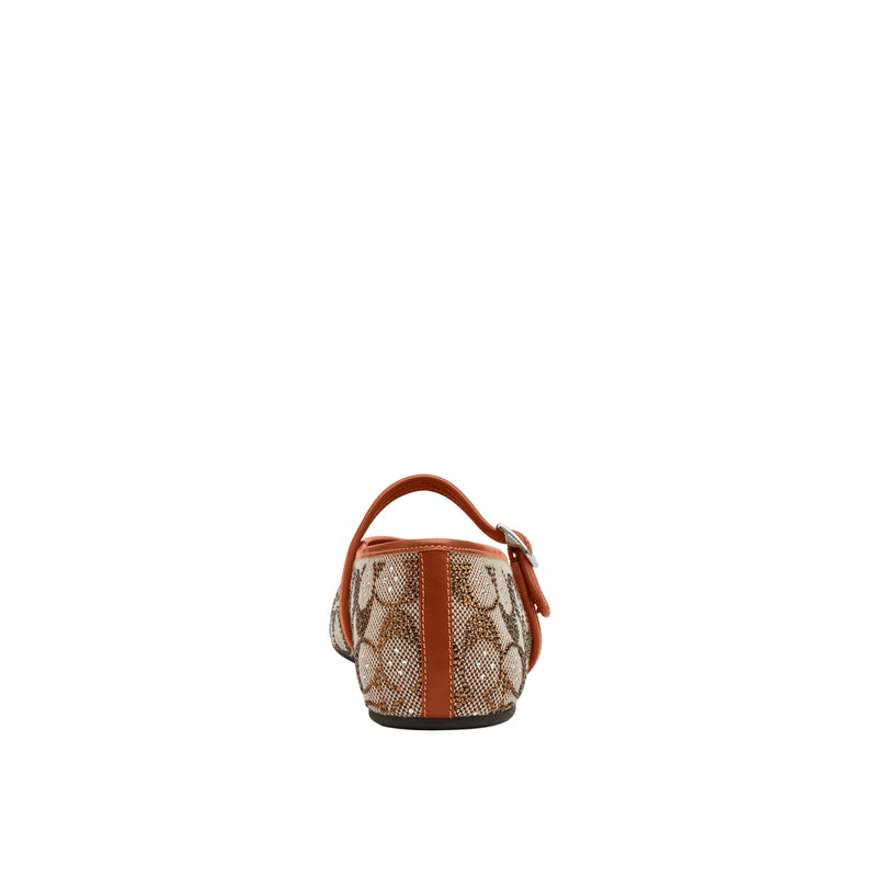 COACH Womens Crystal Signature Jacquard Mary Jane Shoes