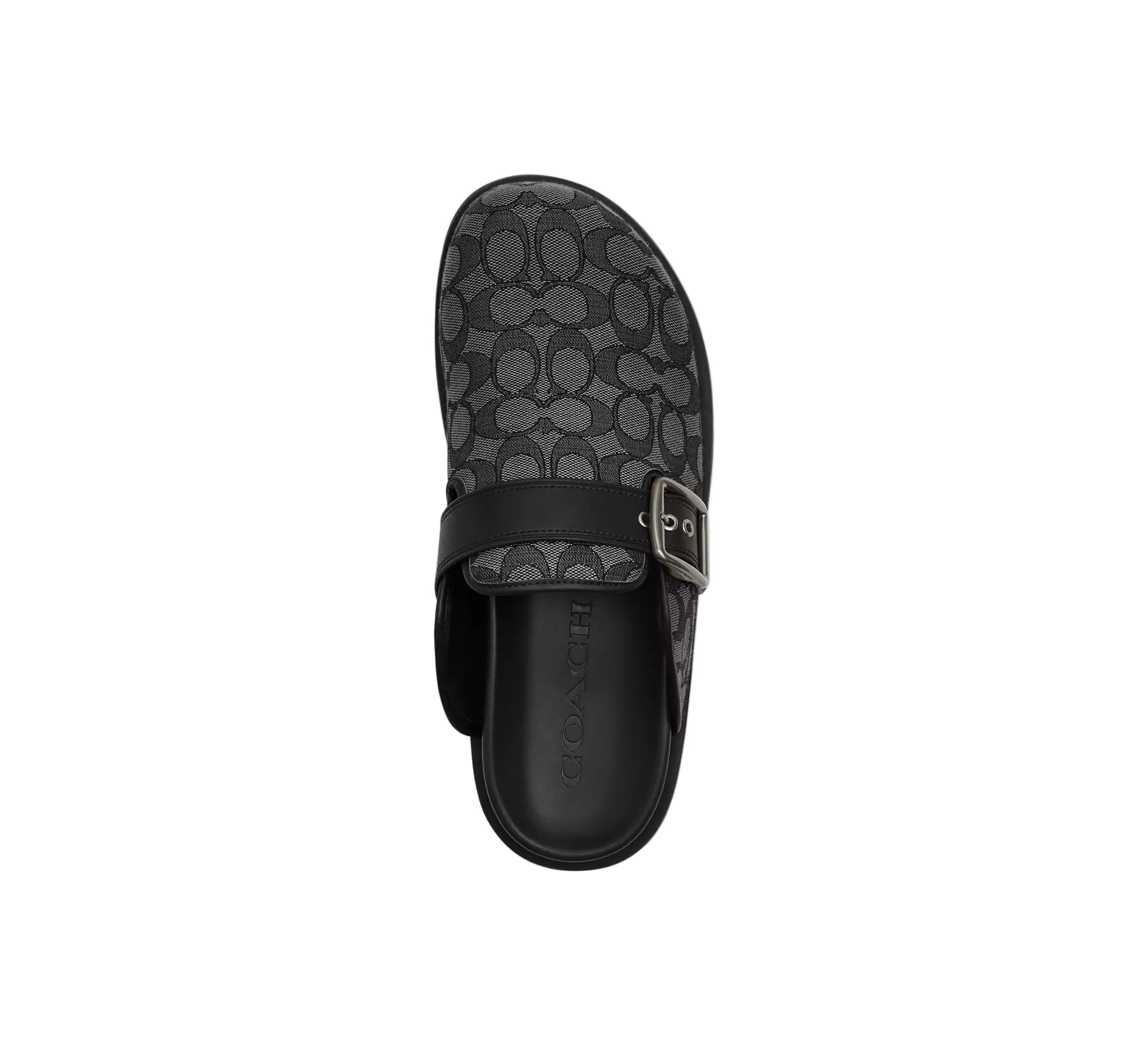 Coach Mens Signature Jacquard Buckle Clogs