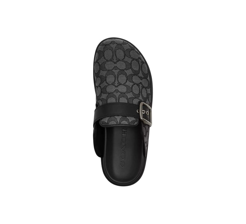 Coach Mens Signature Jacquard Buckle Clogs