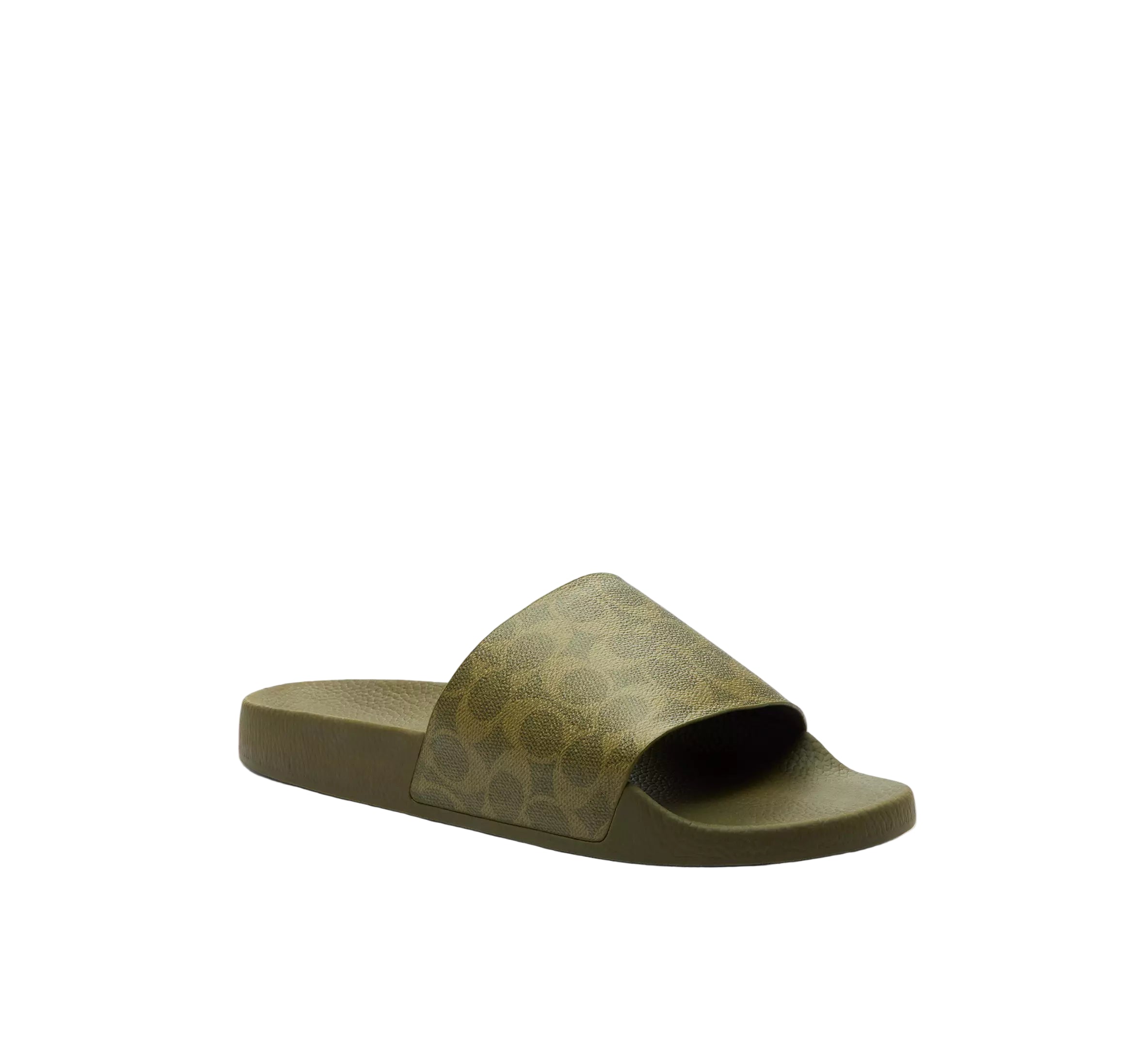 Coach Mens Signature Canvas Pool Slides