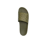 Coach Mens Signature Canvas Pool Slides