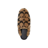 Coach Womens Signature Shearling Slippers