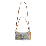 Coach Tabby 26 Denim Crystal Shoulder Handbag