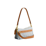 Coach Tabby 26 Denim Crystal Shoulder Handbag