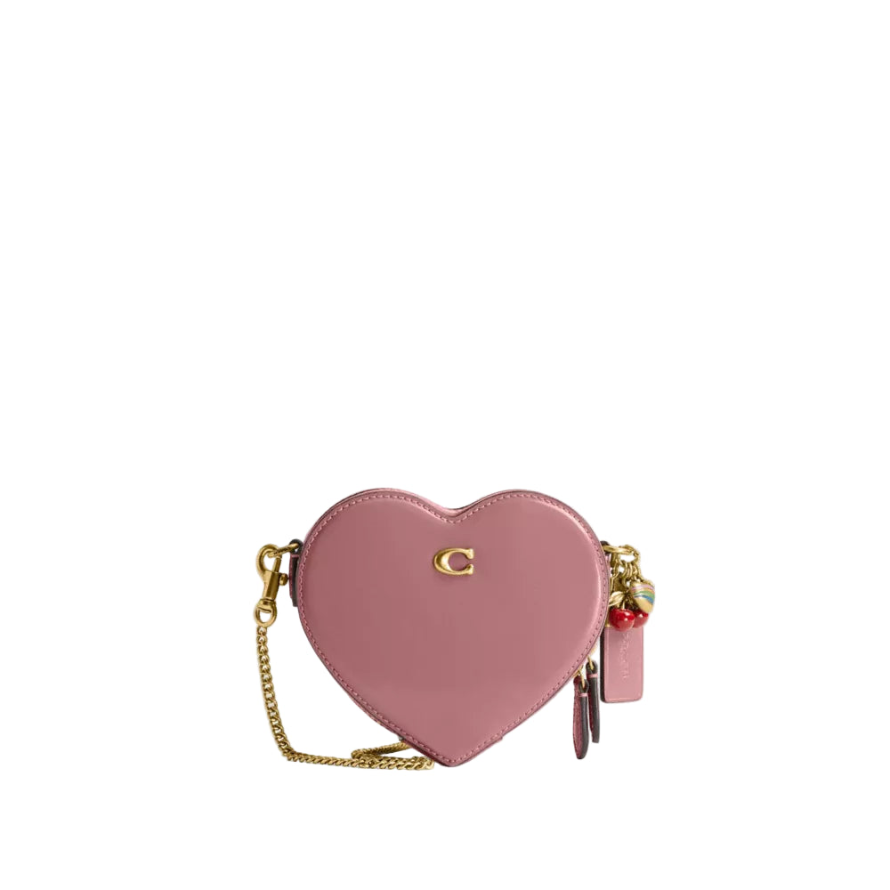 極美品✨Coach Accessory Pouch Heart Pink Coach Heart 14 Crossbody Handbag – ShopCGX