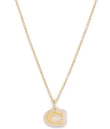 COACH Signature C Lucite Pendant Necklace
