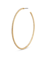 Nadri Pavé Large Gold Hoop Earrings