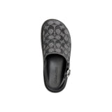 Coach Womens Crystal Signature Jacquard Sculpted C Platform Clogs