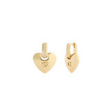 Coach Signature Heart Statement Drop Earrings